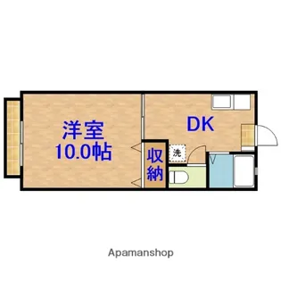 ハイツ白船【202号室】の間取り