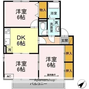 メゾン・ド・ソレイユ【2階】の間取り