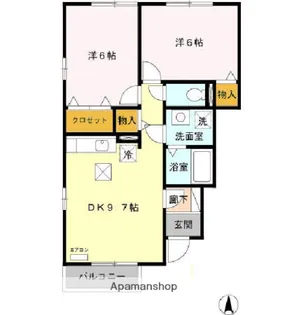 千葉県千葉市緑区おゆみ野中央7丁目【アパート】の間取り