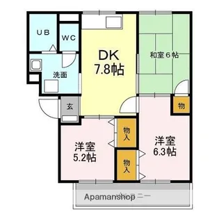 ファーストターフ鎌取 C【1階】の間取り