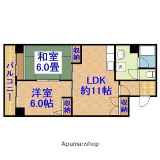 シャトレ白金【304号室】の間取り
