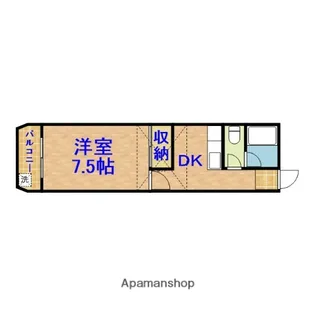 オリエンタルハイツB棟【201号室】の間取り