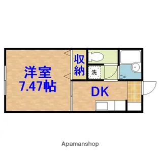 フォーブルニュー【205号室】の間取り