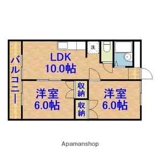 千代コーポ【1階】の間取り