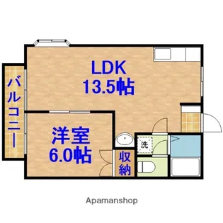 1LDKの間取り画像