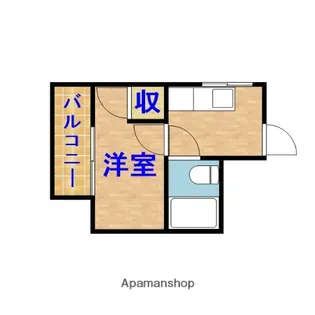 1Kの間取り画像