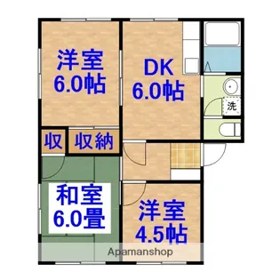 カーサノルテ【102号室】の間取り
