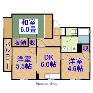 パークハイツ国分寺台B【102号室】の間取り