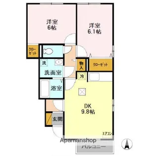千葉県千葉市緑区あすみが丘東5丁目【アパート】の間取り