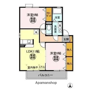 千葉県市原市ちはら台東1丁目【アパート】の間取り