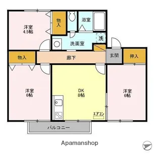 プレミール東郷A【2階】の間取り