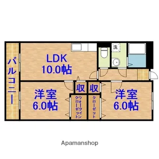 リバーストーンB【1階】の間取り