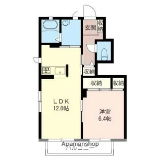 ブルースカイコート【1階】の間取り