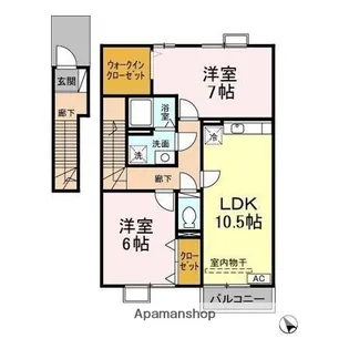 千葉県千葉市緑区高津戸町【アパート】の間取り