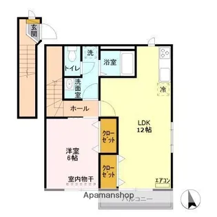 千葉県千葉市緑区おゆみ野中央1丁目【アパート】の間取り