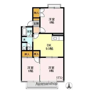ファミールタヤマ A【2階】の間取り