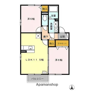 フレスカ【2階】の間取り