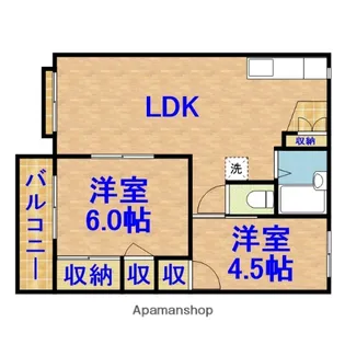 セブンパレス【1-3号室】の間取り