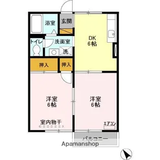 カサ・ド・マールD【2階】の間取り