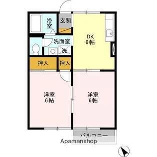 カサ・ド・マールD【2階】の間取り