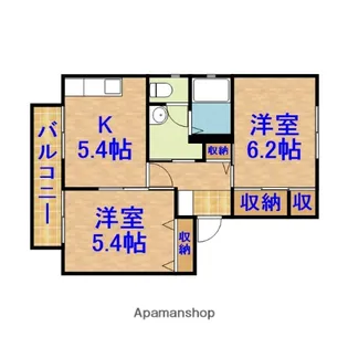 ルミエールC【202号室】の間取り