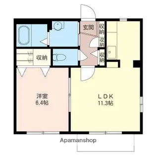 グランメールD棟【1階】の間取り