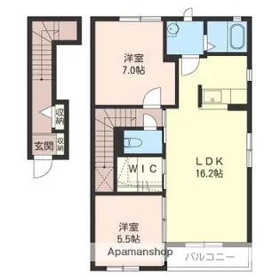 パティオスA【203号室】の間取り