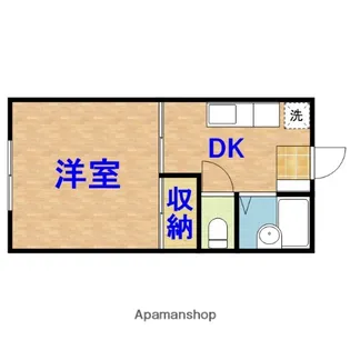 ハミングベイサイド【102号室】の間取り