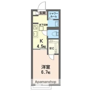 クレスト森【1階】の間取り