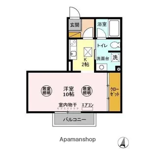 ガーデンヒルズ A【105号室】の間取り