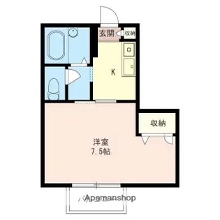 1Kの間取り画像