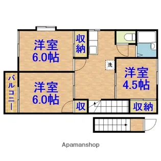 ロイヤルハイツフジタⅠ【201号室】の間取り