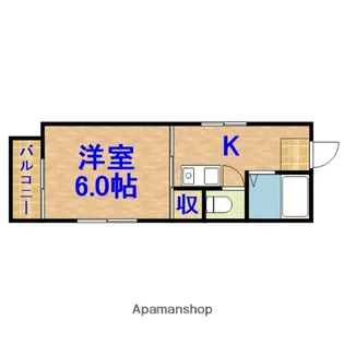 リバーハイツ【201号室】の間取り