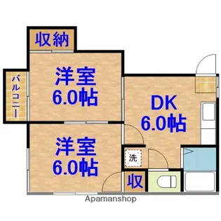 コーポひまわり【2-2号室】の間取り