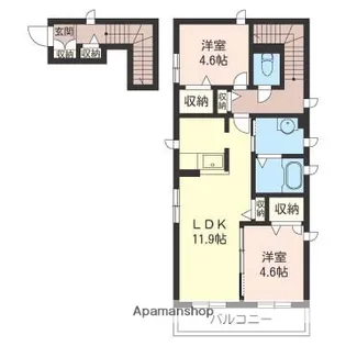 グレースⅡ【2階】の間取り