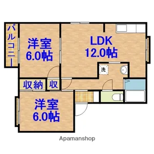 フレグランスひろB【202号室】の間取り