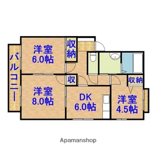 サンベルデ弐番館【1階】の間取り