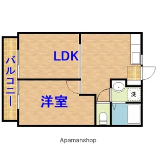 ル・シャトーⅡ【206号室】の間取り