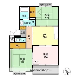 パークサイド石塚【3階】の間取り