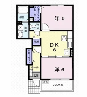 ディアレスト芝Ⅰ【1階】の間取り