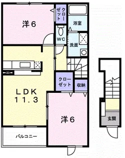 セイバリーⅠ【2階】の間取り