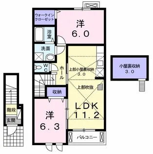 グレイスメゾンD【2階】の間取り