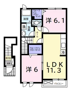 ブリアンジュネス【2階】の間取り