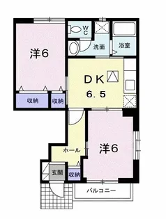 シャン・ド・フルール【1階】の間取り