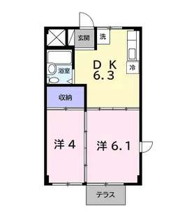 ラ・セゾン一番館【1階】の間取り