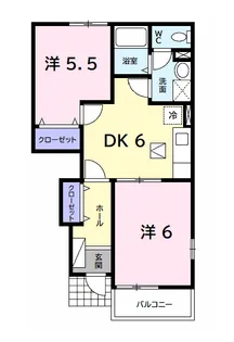 プラムフィールドD【1階】の間取り