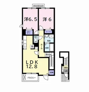 アルカンシエルB【2階】の間取り