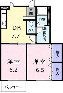 ラスカンパナス壱番館【1階】の間取り