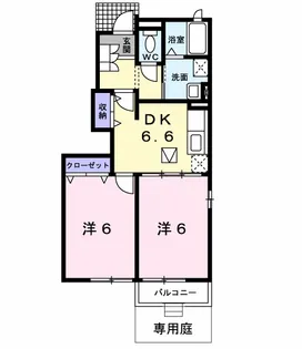 デュオハイツⅡ【1階】の間取り
