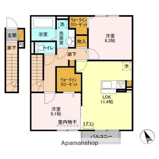 ソフィアクレール B【2階】の間取り